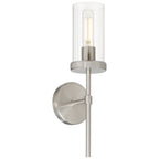 Lily 1 Light Wall Sconce, Brushed Steel (62308)