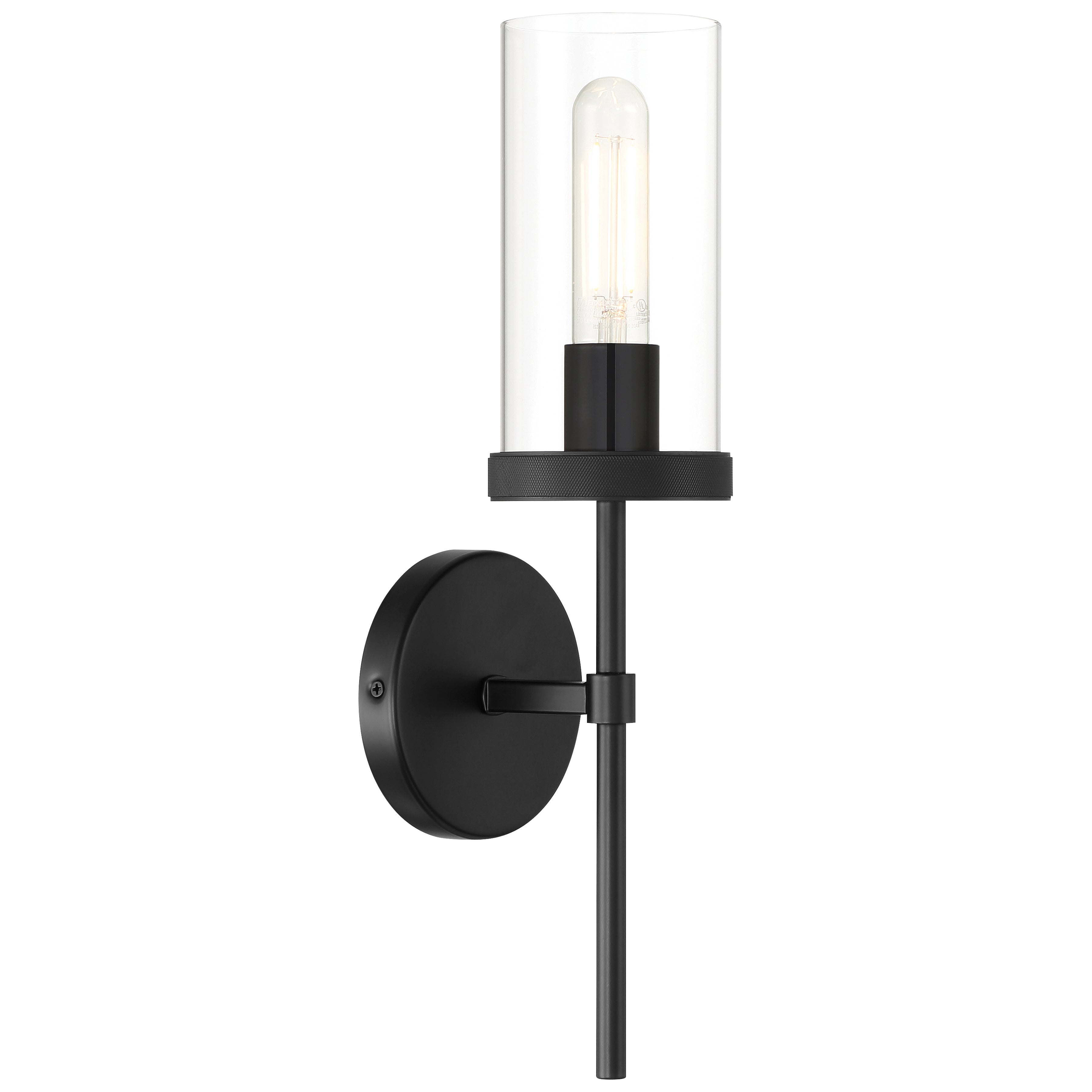Lily 1 Light Wall Sconce, Matte Black (62308)
