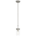 Lily 1 Light Pendant, Brushed Steel