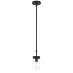 Lily 1 Light Pendant, Matte Black