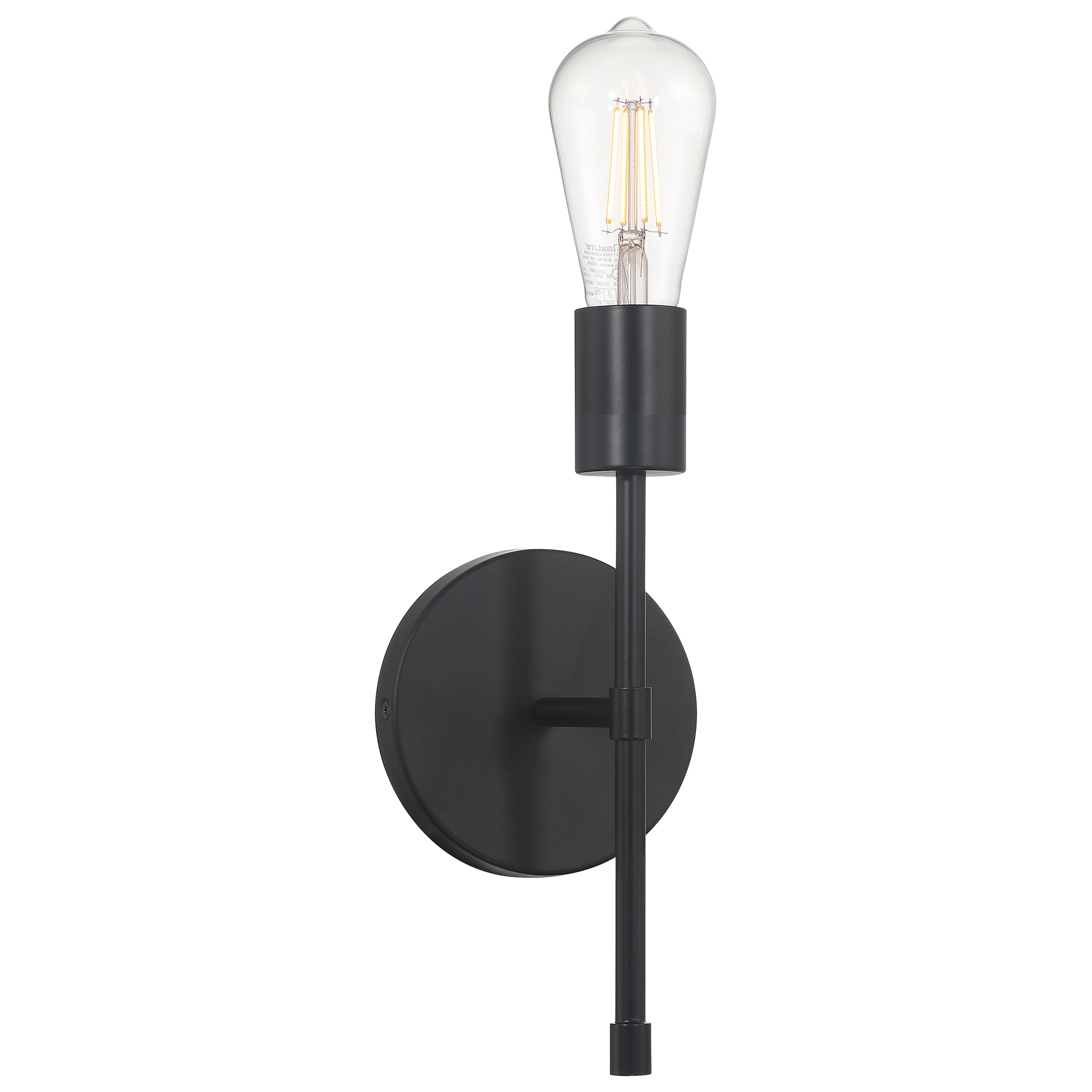 Iconic II 1 Light LED Wall Sconce, Matte Black