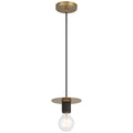 Central 1 Light Pendant, Antique Brass