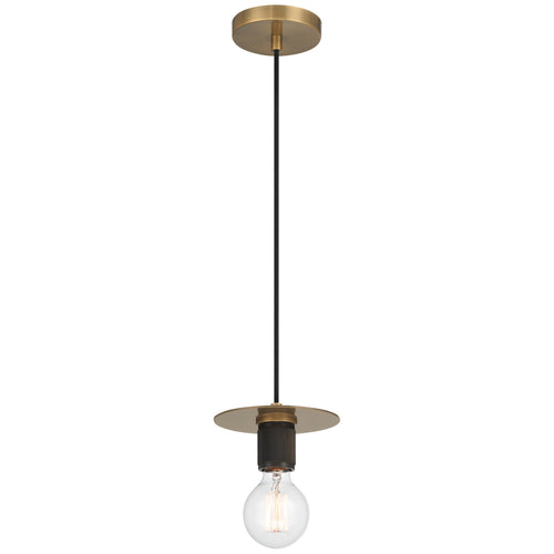 Access Lighting Central 1 Light Pendant, Antique Brass