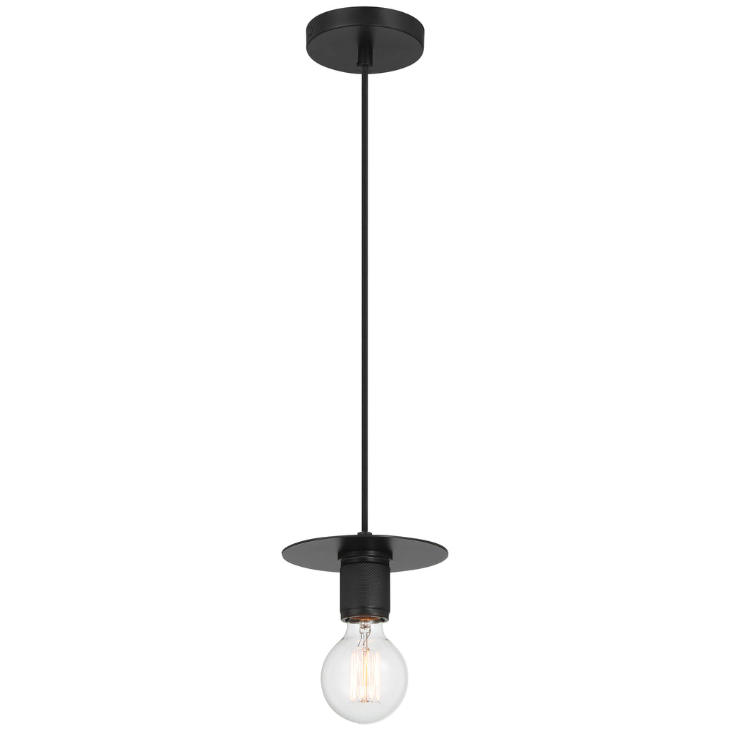 Central 1 Light Pendant, Black