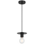 Central 1 Light Pendant, Black