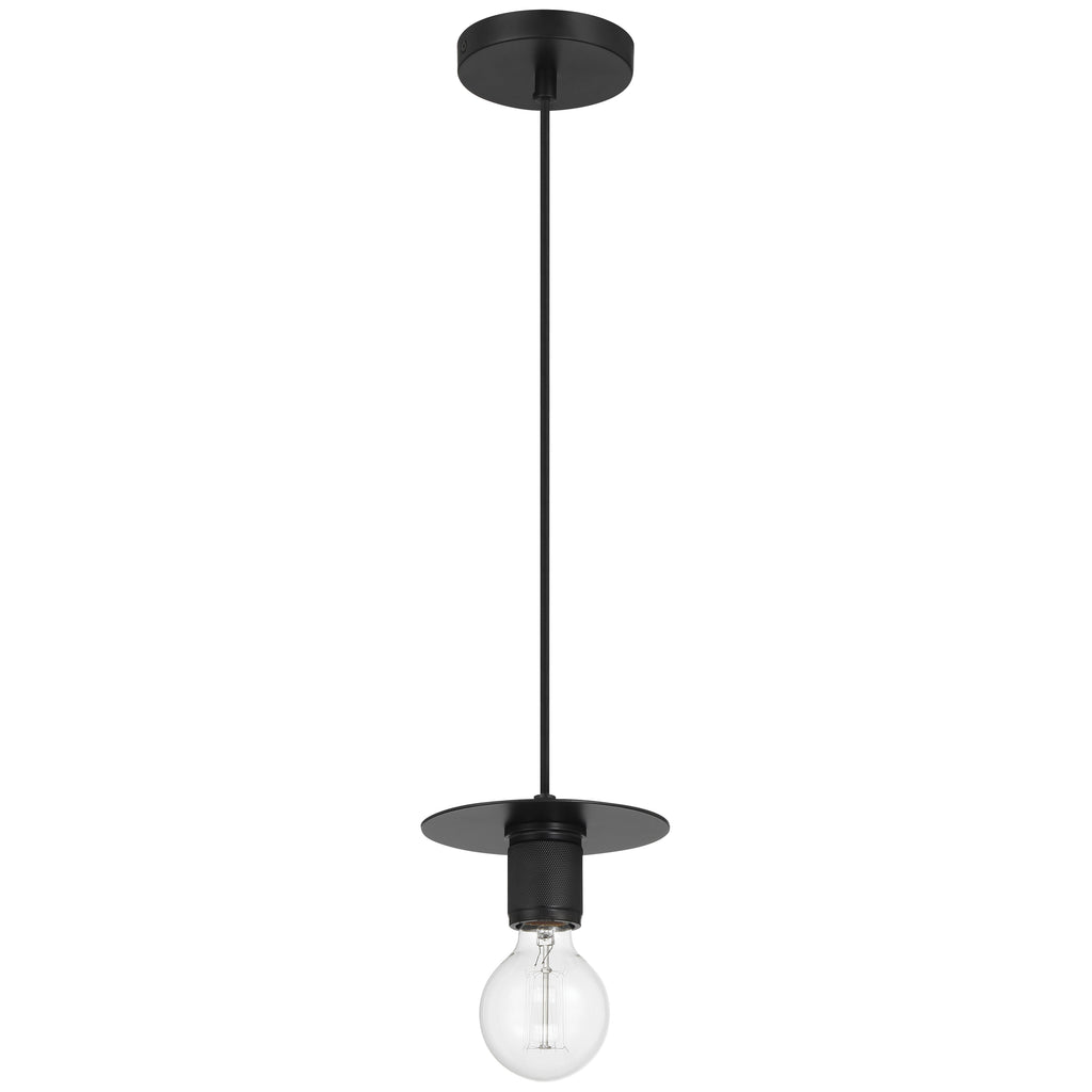 Central 1 Light Pendant, Black