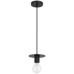 Central 1 Light Pendant, Black