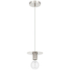 Central 1 Light Pendant, Polished Nickel
