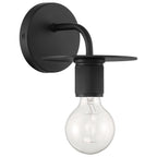 Central 1 Light Wall Sconce, Black