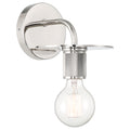 Central 1 Light Wall Sconce, Polished Nickel