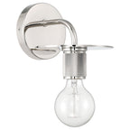 Central 1 Light Wall Sconce, Polished Nickel