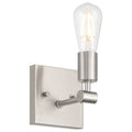 Virgin 1 Light Wall Sconce, Brushed Steel