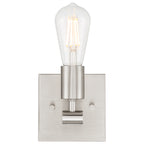 Virgin 1 Light Wall Sconce, Brushed Steel