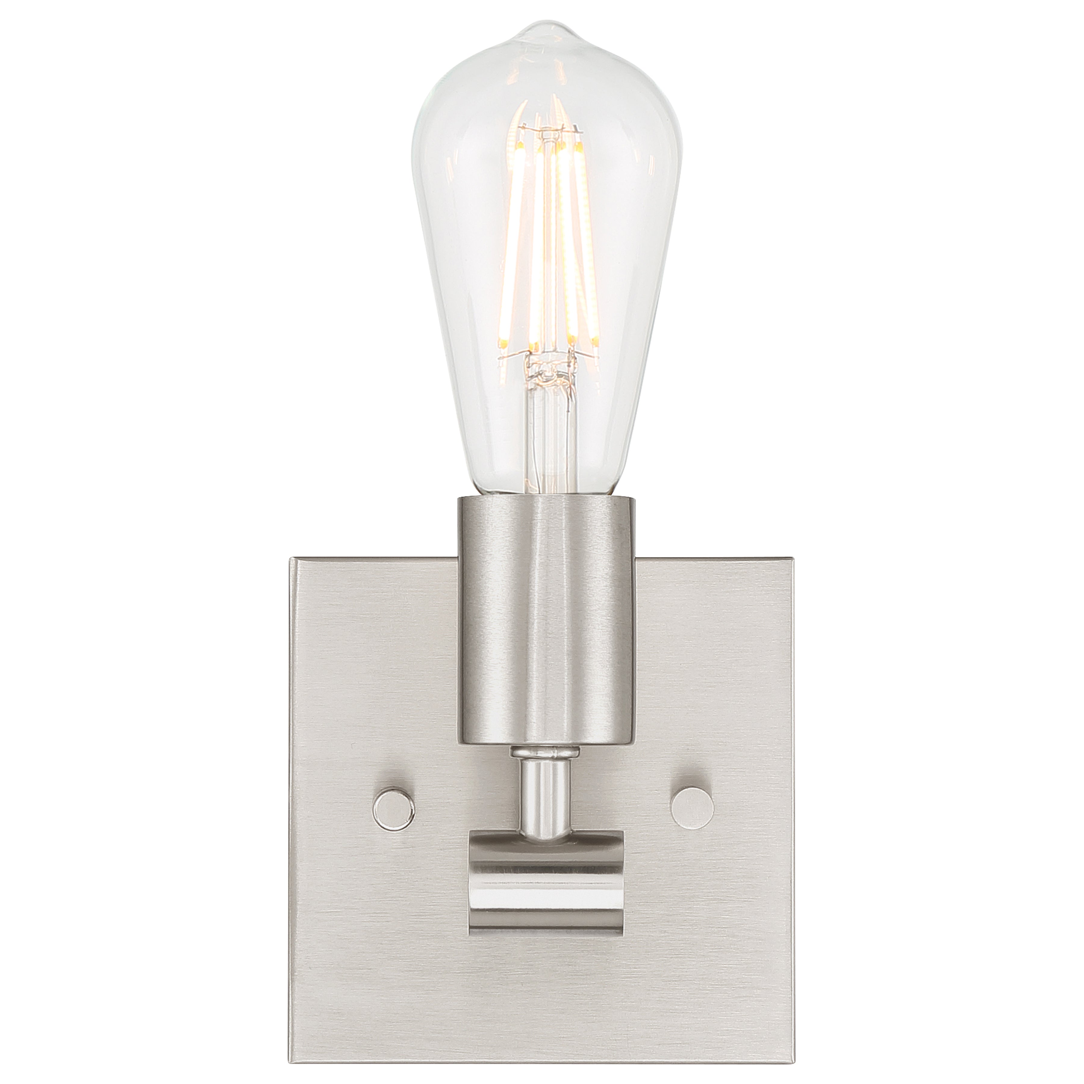 Virgin 1 Light Wall Sconce, Brushed Steel