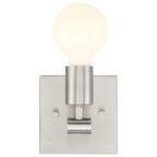 Virgin 1 Light Wall Sconce, Brushed Steel