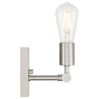 Virgin 1 Light Wall Sconce, Brushed Steel