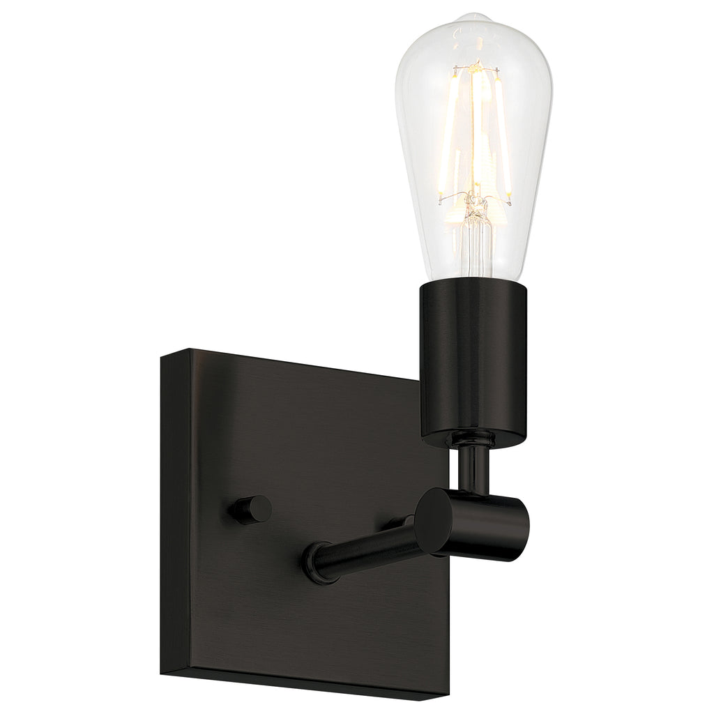Virgin 1 Light Wall Sconce, Matte Black