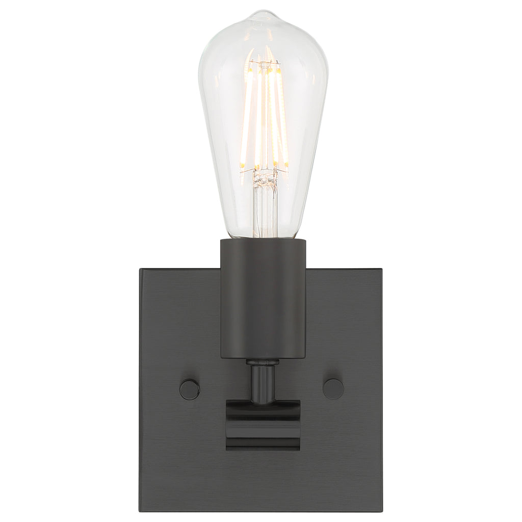 Virgin 1 Light Wall Sconce, Matte Black
