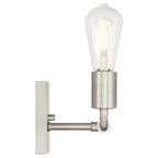 Virgin 4 Light Vanity, Brushed Steel