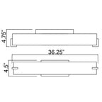 Access Lighting Tube LED Vanity, Chrome / 36.25", image 3