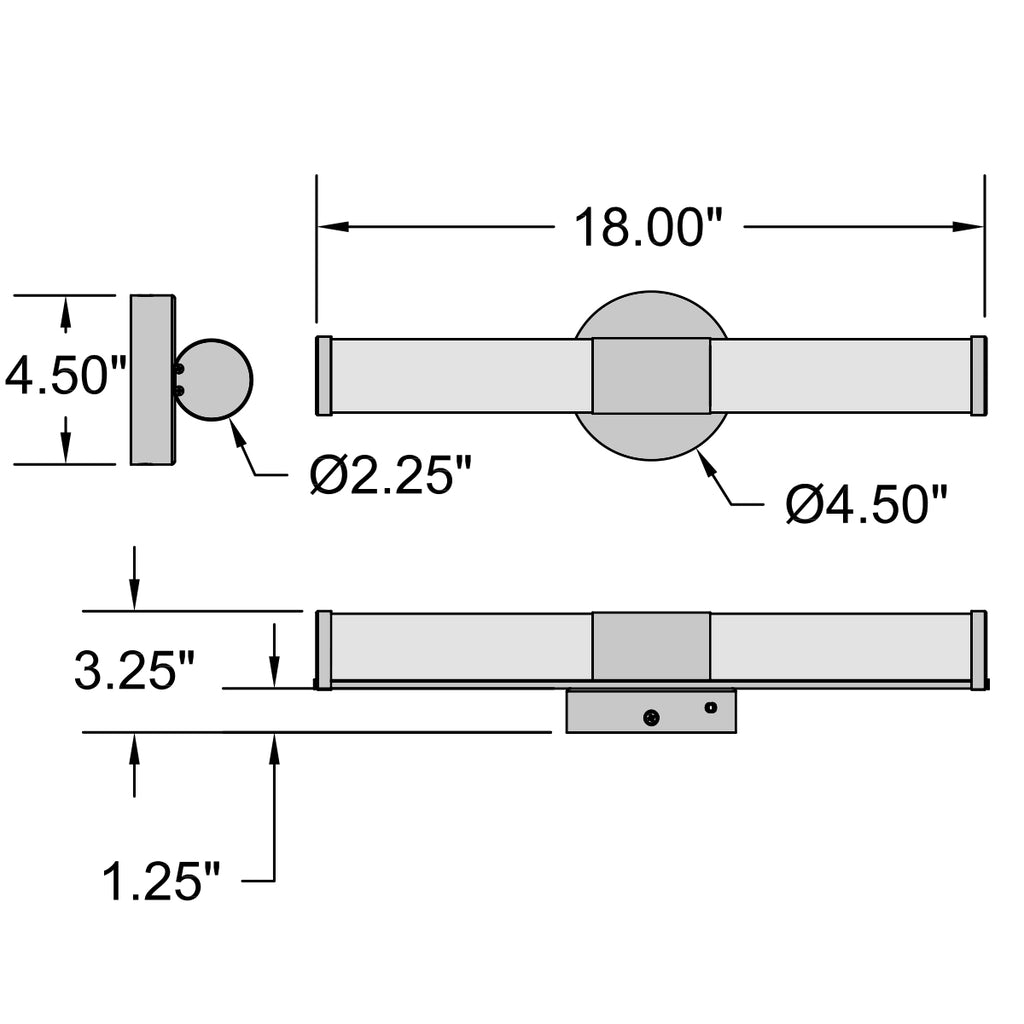 Access Lighting Retreat LED Vanity, Brushed Steel / 18", image 3