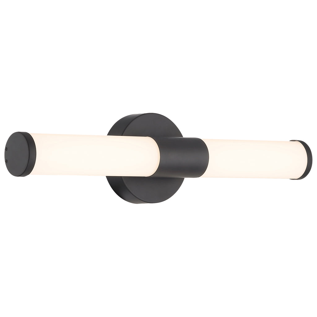 Retreat LED Vanity, Matte Black / 18"