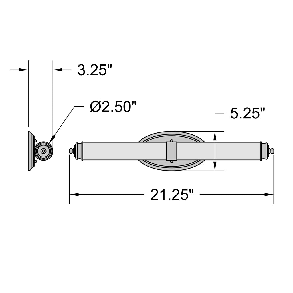 Access Lighting Madison LED Vanity, Chrome / 21.25", image 2