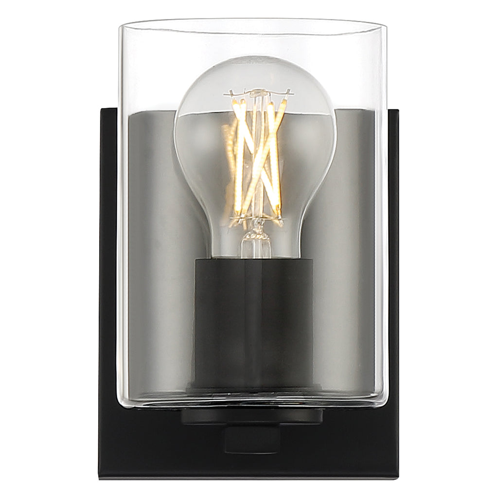 Oslo 1 Light LED Wall Sconce & Vanity, Matte Black