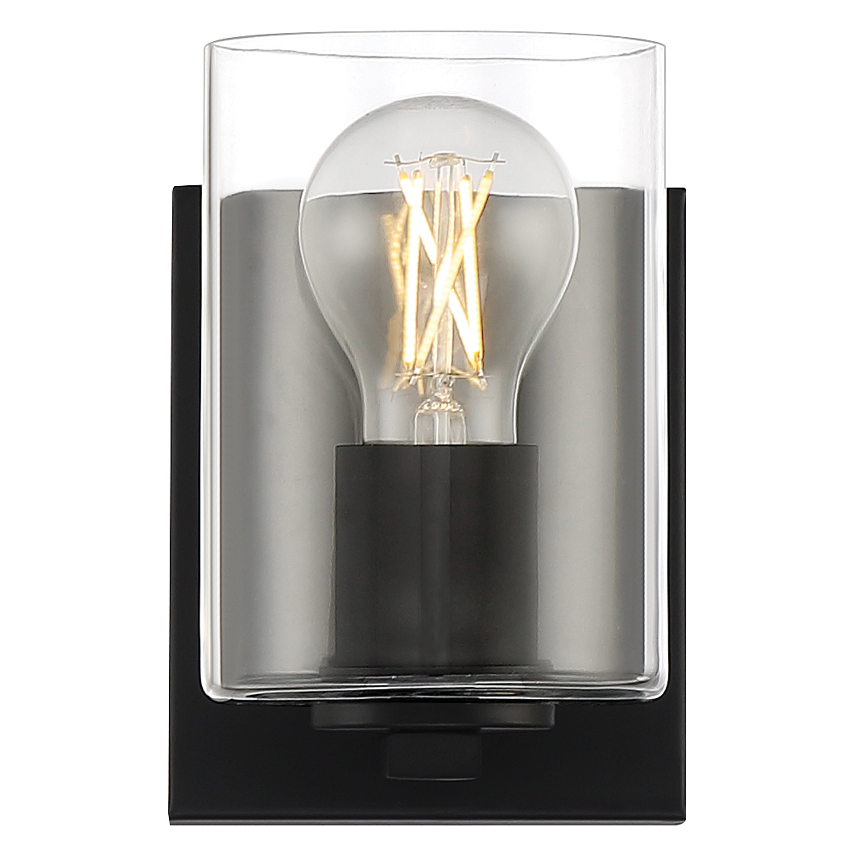 Oslo 1 Light LED Wall Sconce & Vanity, Matte Black