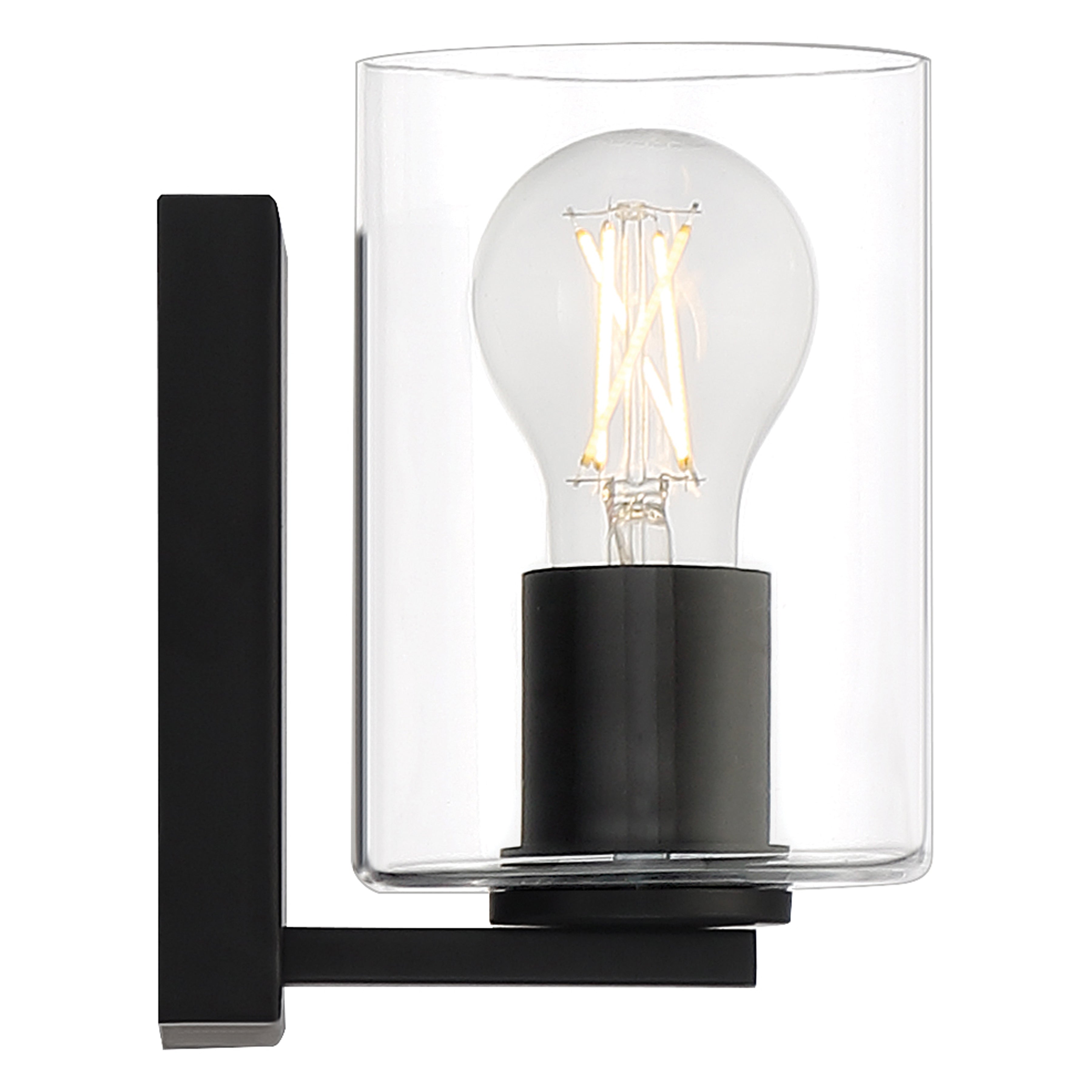 Oslo 1 Light LED Wall Sconce & Vanity, Matte Black