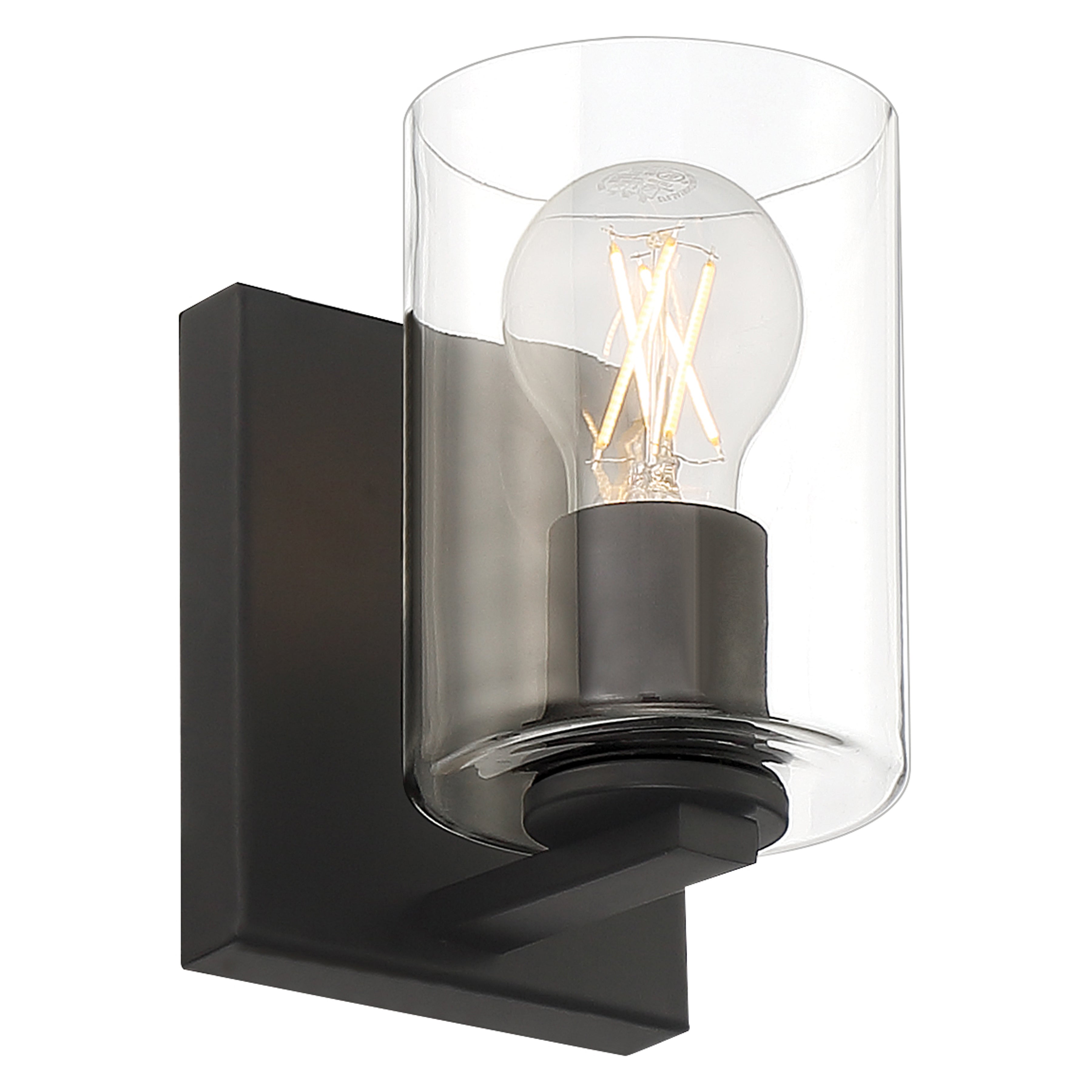 Oslo 1 Light LED Wall Sconce & Vanity, Matte Black