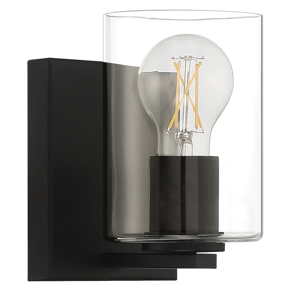 Oslo 1 Light LED Wall Sconce & Vanity, Matte Black