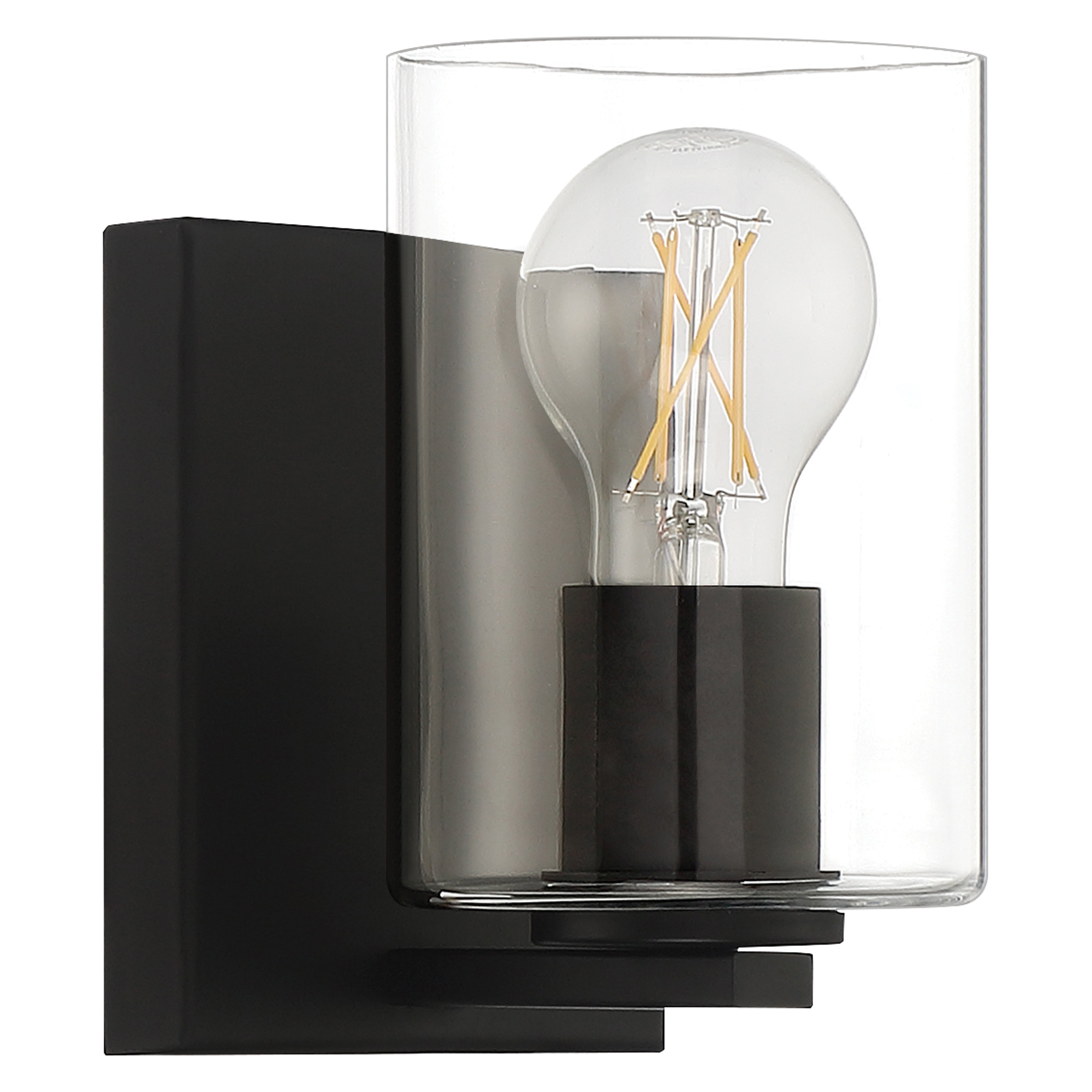 Oslo 1 Light LED Wall Sconce & Vanity, Matte Black