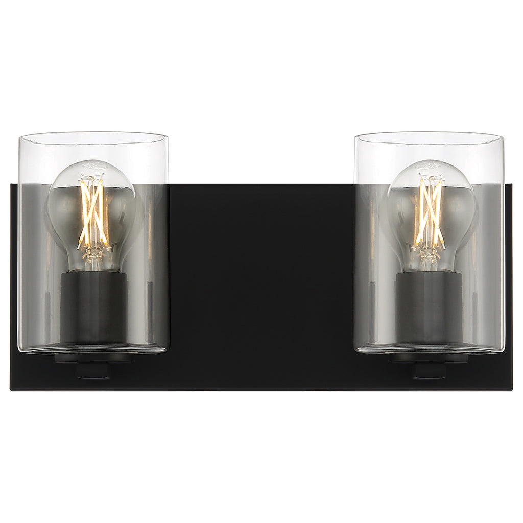 Oslo 2 Light LED Vanity, Matte Black