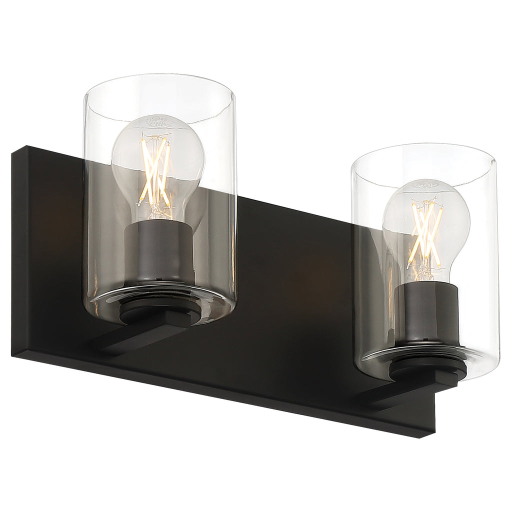 Oslo 2 Light LED Vanity, Matte Black