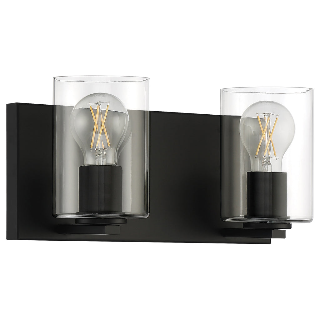 Oslo 2 Light LED Vanity, Matte Black