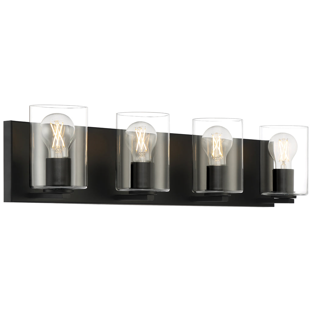 Oslo 4 Light LED Vanity, Matte Black