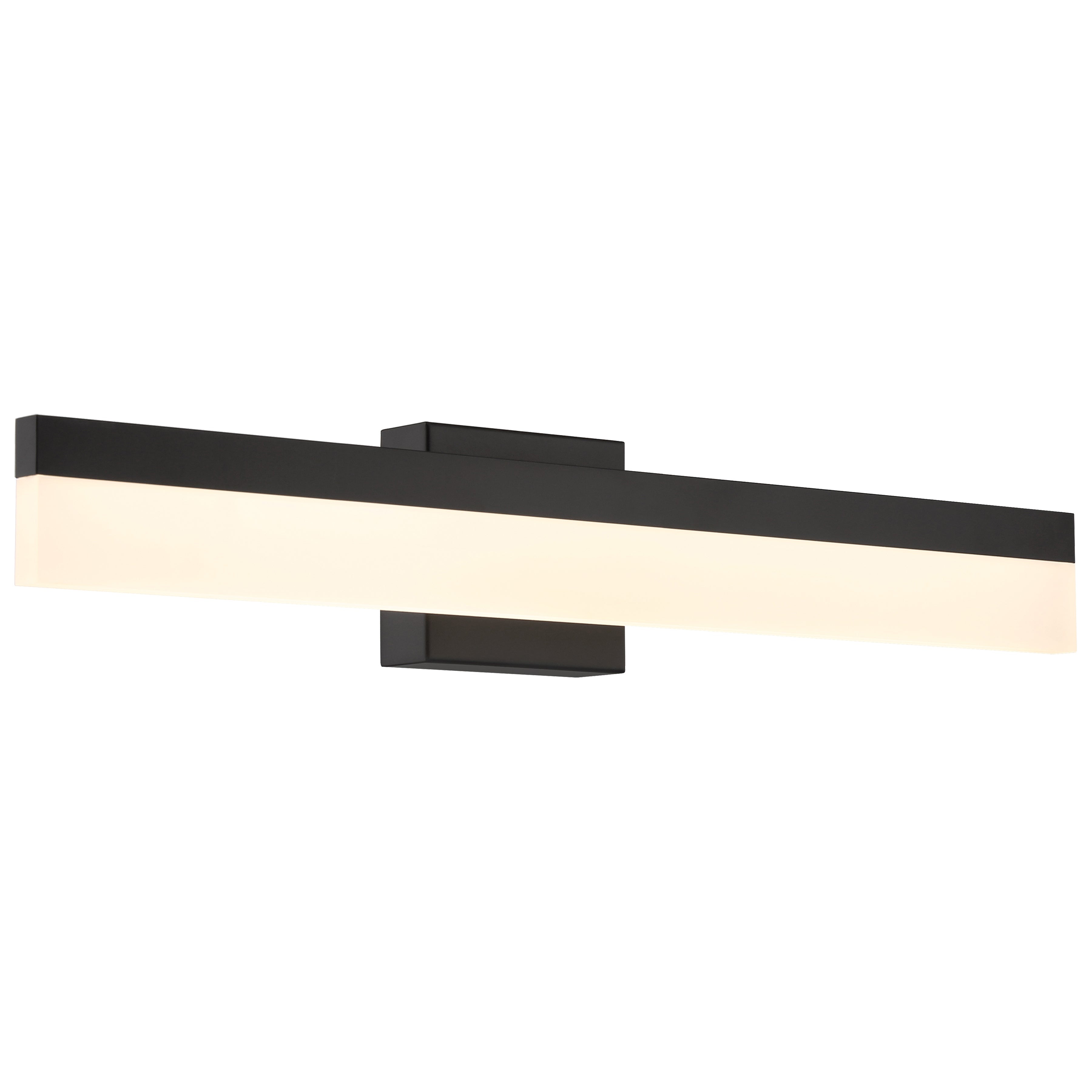 Loft Color Selectable LED Vanity, Matte Black / 24"