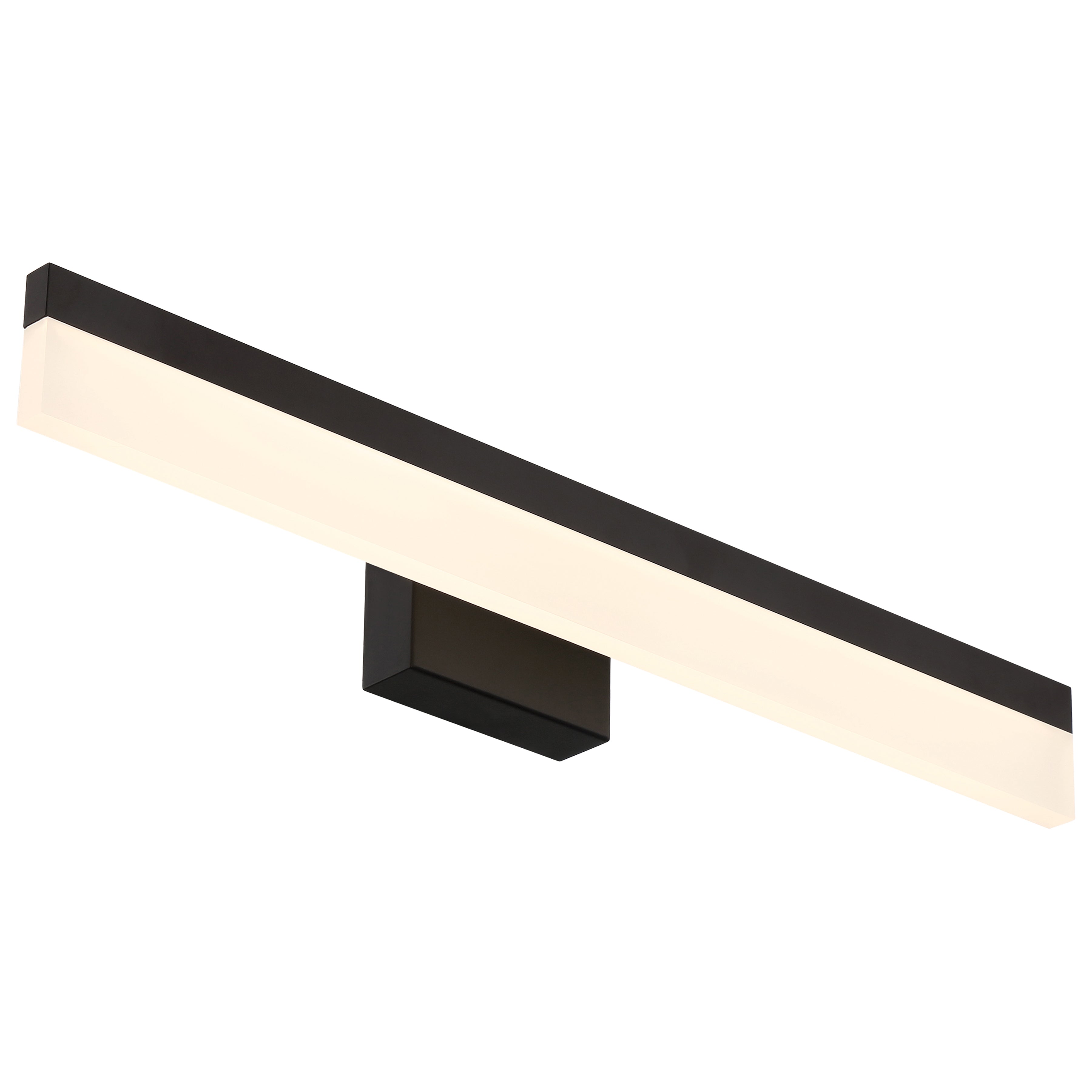 Loft Color Selectable LED Vanity, Matte Black / 24"