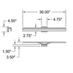 Access Lighting Loft Color Selectable LED Vanity, Chrome / 36", image 8