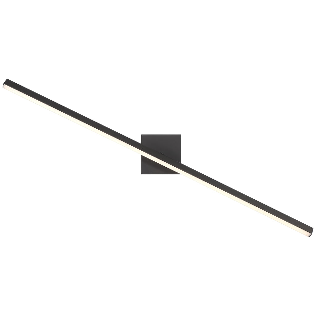 Float Adjustable LED Vanity, Matte Black / 36"