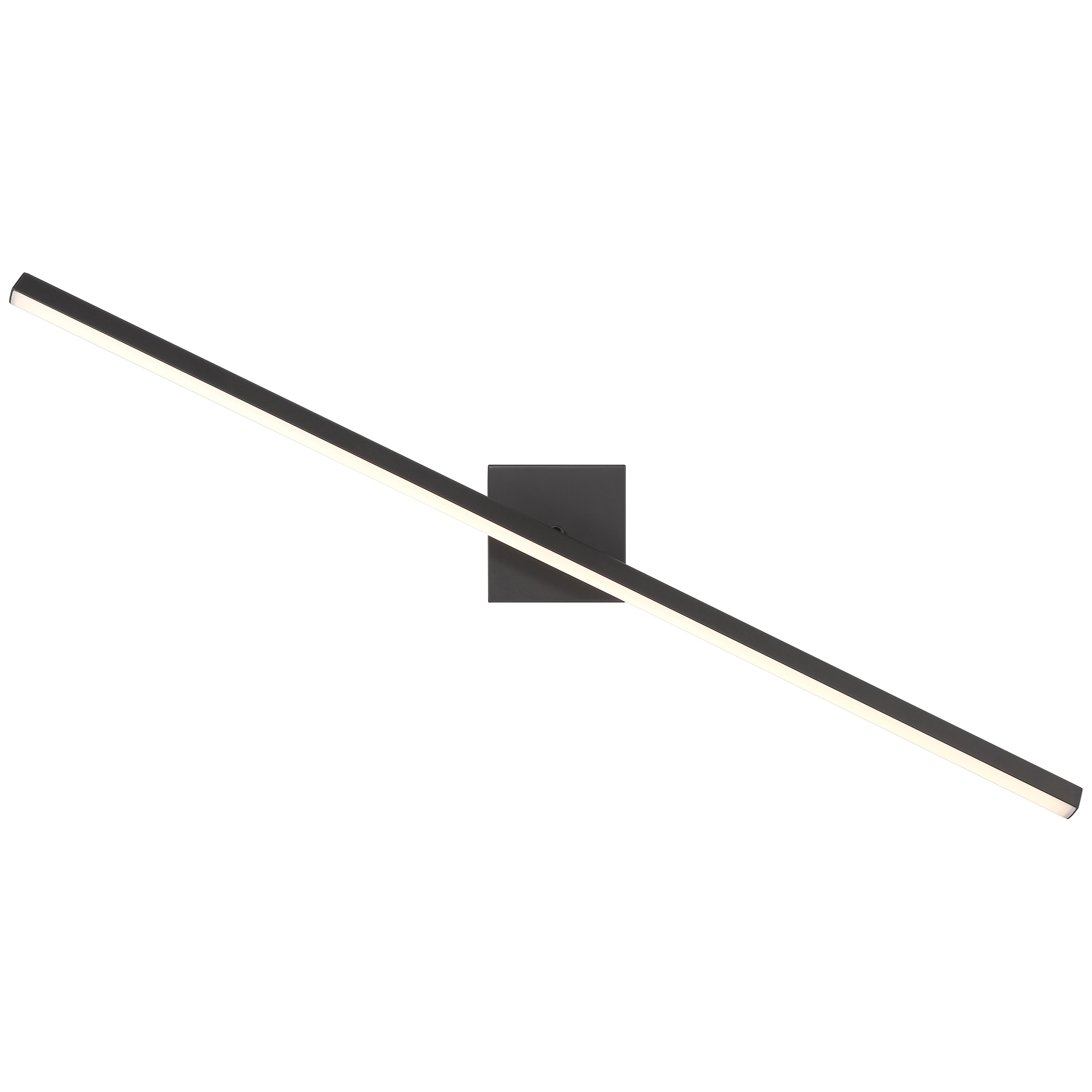 Float Adjustable LED Vanity, Matte Black / 36"