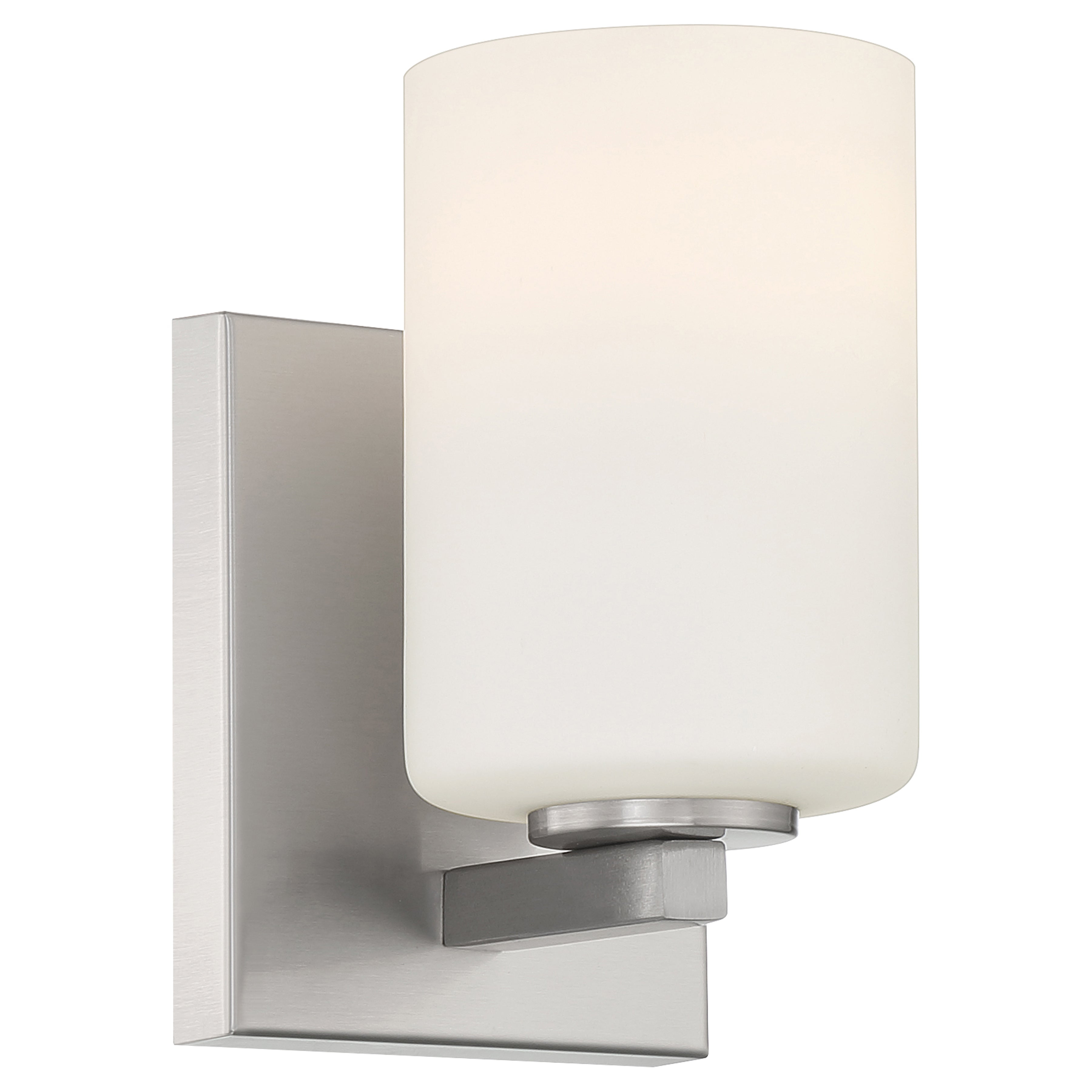 Sienna 1 Light Wall Sconce & Vanity, Brushed Steel