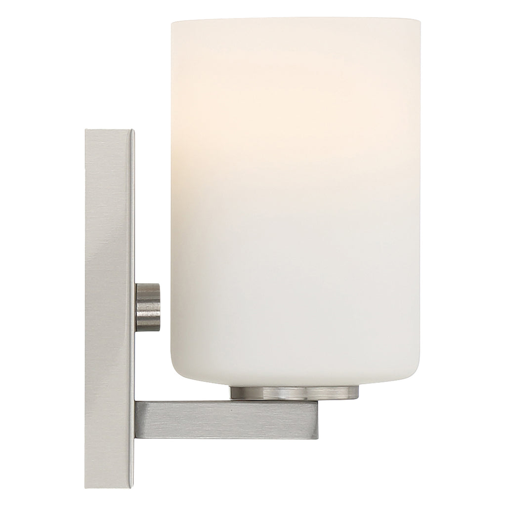Sienna 1 Light Wall Sconce & Vanity, Brushed Steel