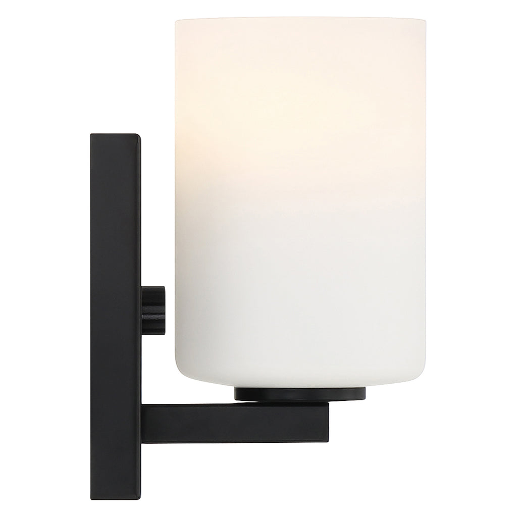Sienna 1 Light Wall Sconce & Vanity, Matte Black
