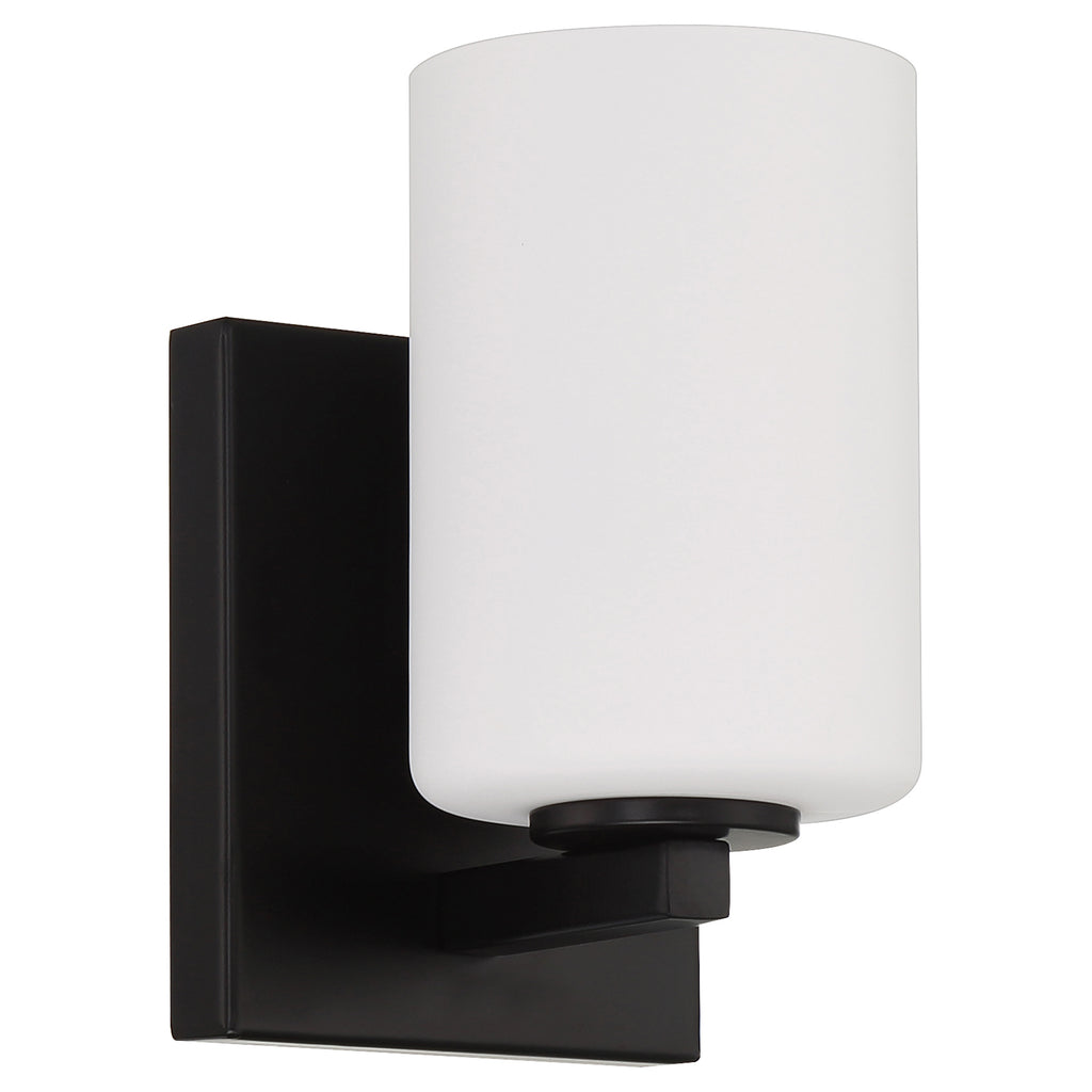 Sienna 1 Light Wall Sconce & Vanity, Matte Black