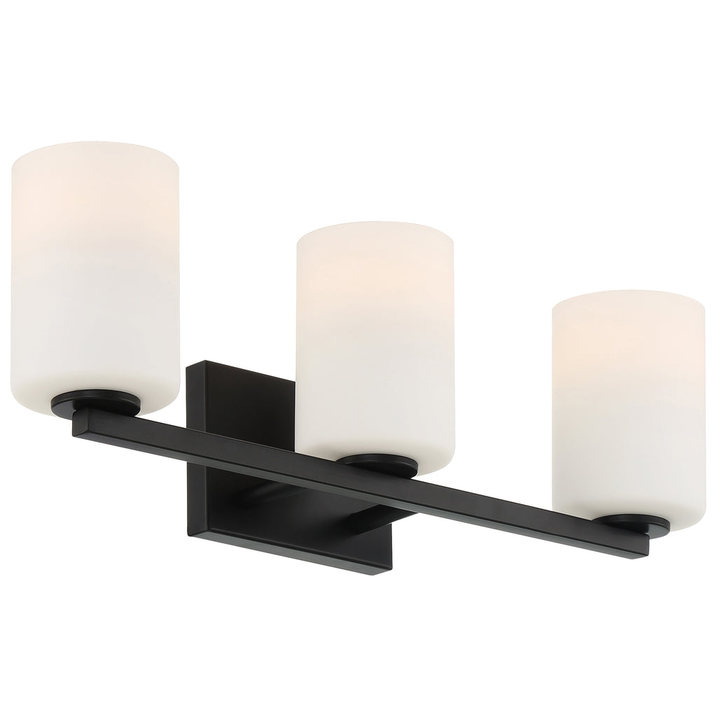 Sienna 3 Light Vanity, Matte Black