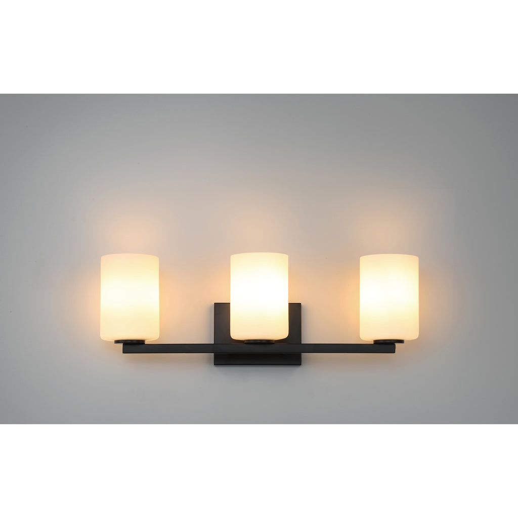 Sienna 3 Light Vanity, Matte Black
