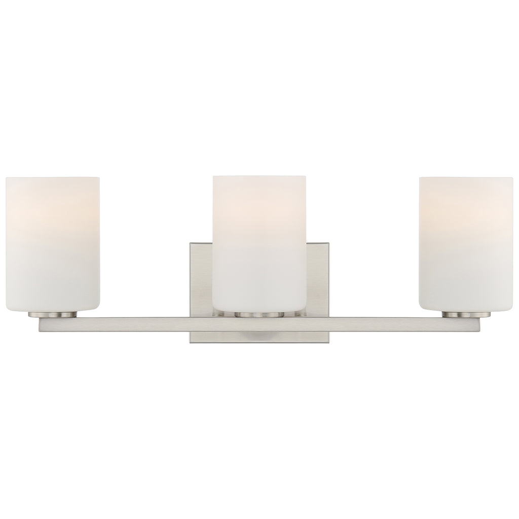 Sienna 3 Light LED Vanity, Brushed Steel