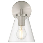 Katie 1 Light Wall Sconce, Brushed Steel
